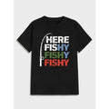[100% Cotton] Funny Fishy Print Soft Breathable Round Neck Short Sleeve T-Shirts, Hoodie, Sweatshirt - T-Shirt, Sweatshirt, Hoodie