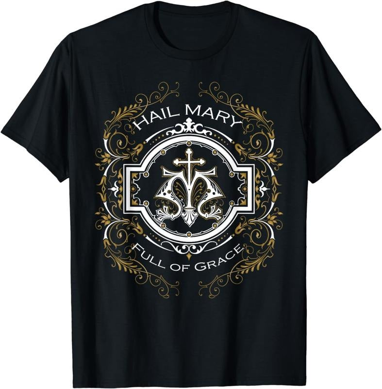 [100% Cotton] Hail Mary Full Grace Our Blessed Mother Mary Rosary T-Shirts, Hoodie, Sweatshirt - T-Shirt, Sweatshirt, Hoodie