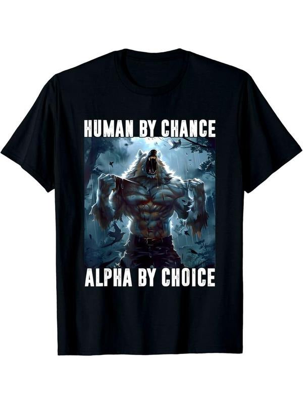 [100% Cotton] Human Chance Alpha Choice Alpha Wolf Meme T-Shirts, Hoodie, Sweatshirt - T-Shirt, Sweatshirt, Hoodie