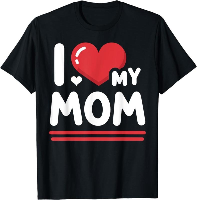 [100% Cotton] I Love My Mom Heart T-Shirts, Hoodie, Sweatshirt - T-Shirt, Sweatshirt, Hoodie