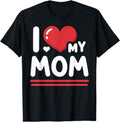 [100% Cotton] I Love My Mom Heart T-Shirts, Hoodie, Sweatshirt - T-Shirt, Sweatshirt, Hoodie