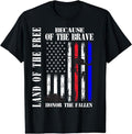 [100% Cotton] Land Free Because Brave Honor Fallen Flag T-Shirts, Hoodie, Sweatshirt - T-Shirt, Sweatshirt, Hoodie