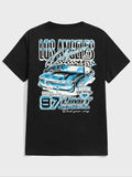 [100% Cotton] Cartoon Car Print Round Neck Regular Fit Casual Short Sleeve Daily Streetwear Back School Summer Top T-Shirts, Hoodie, Sweatshirt - T-Shirt, Sweatshirt, Hoodie