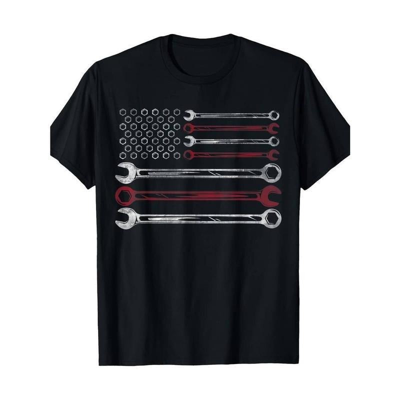 [100% Cotton] Patriotic Mechanic Flag American Car Repairman USA Flag T-Shirts, Hoodie, Sweatshirt - T-Shirt, Sweatshirt, Hoodie