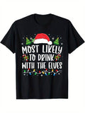 [100% Cotton] Most Likely Drink Elves Elf Drinking T Shirtstyle{N002}2 T-Shirts, Hoodie, Sweatshirt - T-Shirt, Sweatshirt, Hoodie