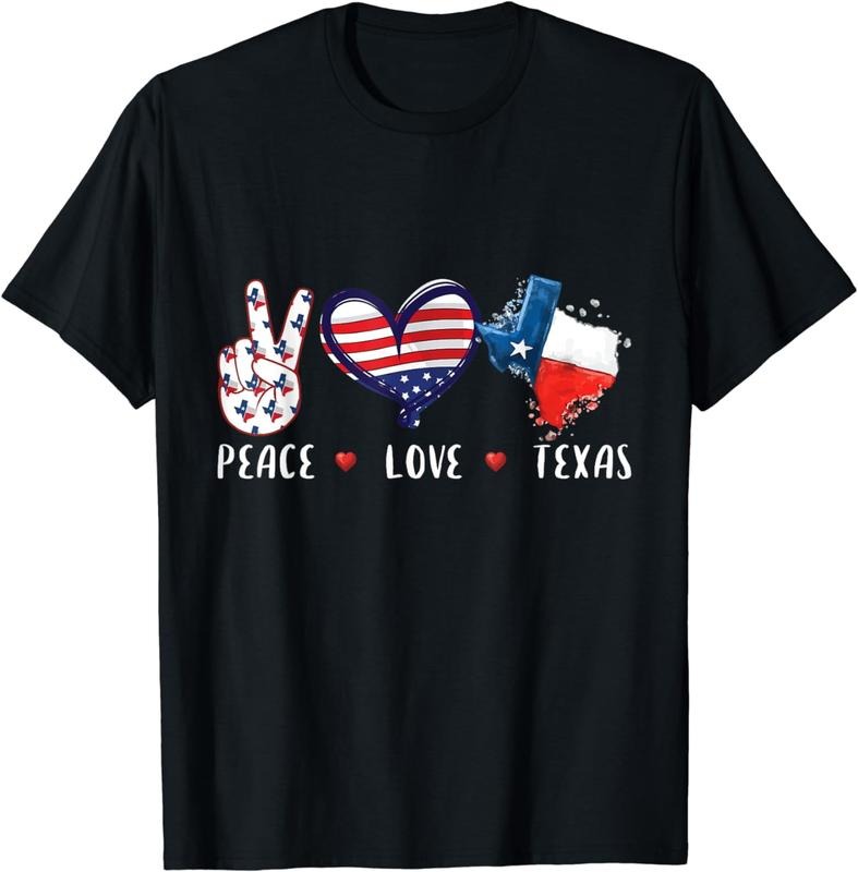 [100% Cotton] Peace Love Texas Flag Grown Souvenirs T-Shirts, Hoodie, Sweatshirt - T-Shirt, Sweatshirt, Hoodie