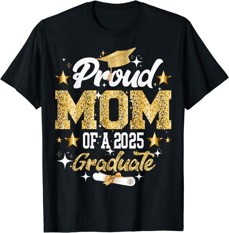 [100% Cotton] Proud Mom 2025 Graduate Family Graduation T-Shirts, Hoodie, Sweatshirt - T-Shirt, Sweatshirt, Hoodie