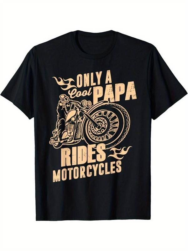 [100% Cotton] Stretchy Fabric Cool Papa Rides Motorcycles" 100% Cotton T-Shirts, Hoodie, Sweatshirt - T-Shirt, Sweatshirt, Hoodie