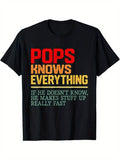 [100% Cotton] Vintage Pops Knows Everything Humorous Funny Quote T-Shirts, Hoodie, Sweatshirt - T-Shirt, Sweatshirt, Hoodie