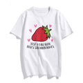 [100% Cotton] Strawberries Cute Strawberry Tops Girl Short Sleeve Casual T-Shirts, Hoodie, Sweatshirt - T-Shirt, Sweatshirt, Hoodie