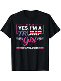 [100% Cotton] Yes I'M Trump Girl No Apologies 2024 Election T-Shirts, Hoodie, Sweatshirt - T-Shirt, Sweatshirt, Hoodie