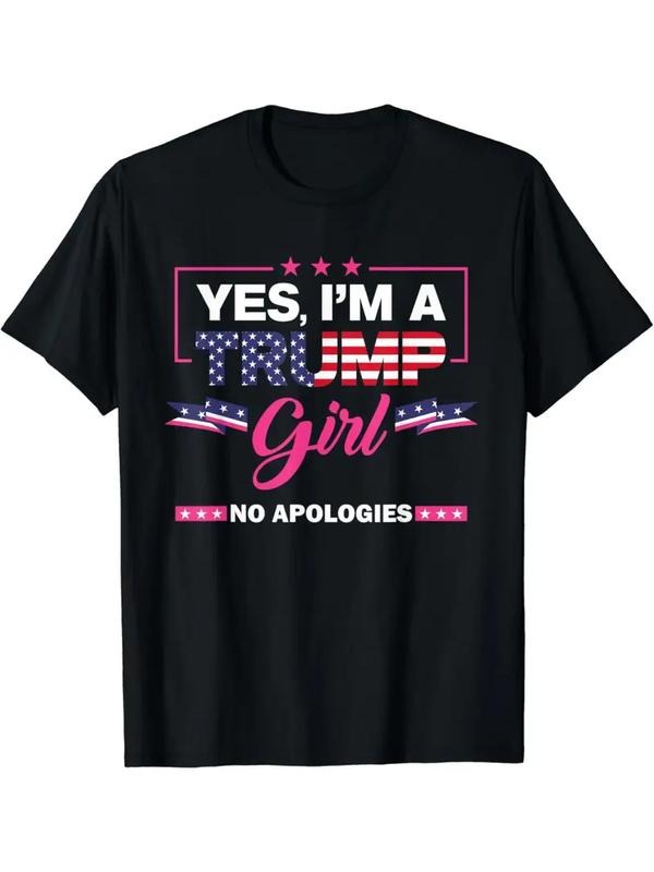 [100% Cotton] Yes I'M Trump Girl No Apologies 2024 Election T-Shirts, Hoodie, Sweatshirt - T-Shirt, Sweatshirt, Hoodie