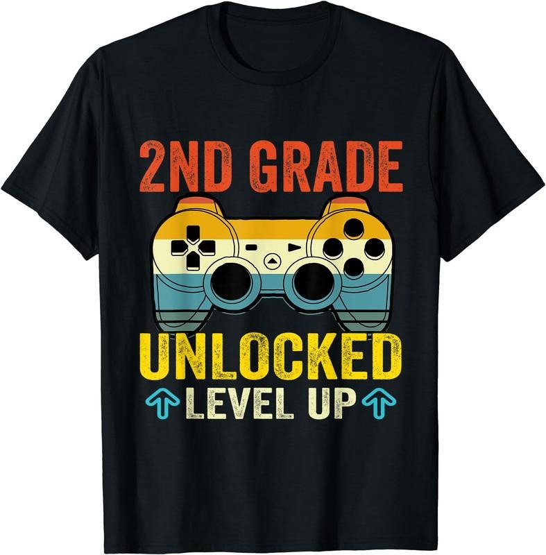 [100% Cotton]2nd Grade Unlocked Level Up Video Gamer Back School T-Shirts, Hoodie, Sweatshirt - T-Shirt, Sweatshirt, Hoodie
