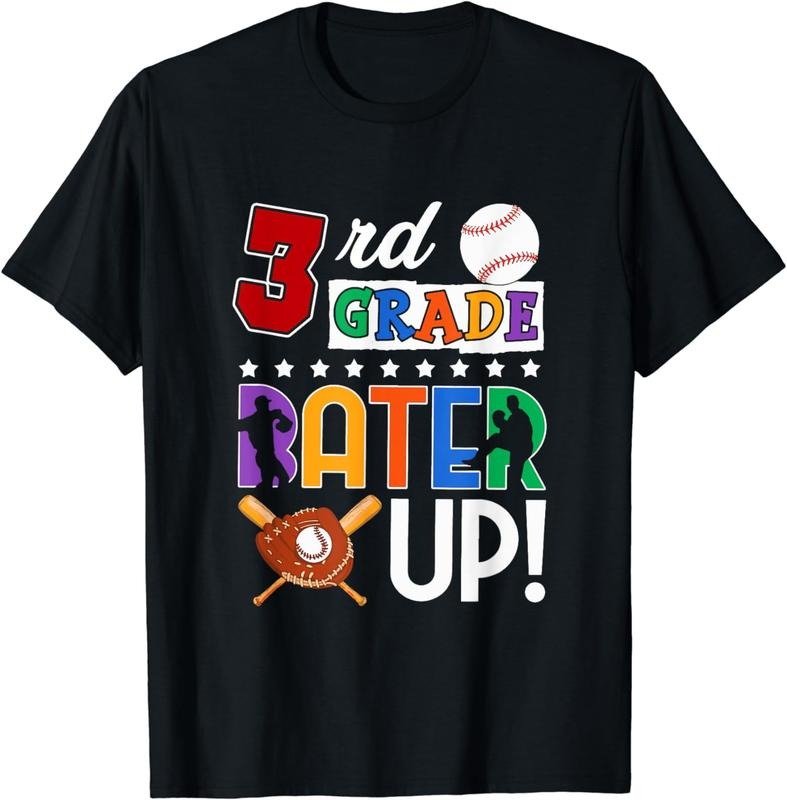 [100% Cotton]3rd Grade First Day School 3rd Grade Batter Up Baseball T-Shirts, Hoodie, Sweatshirt - T-Shirt, Sweatshirt, Hoodie
