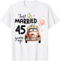 [100% Cotton]45th Wedding Anniversary Shirt Just Married 45 Years Ago T-Shirts, Hoodie, Sweatshirt - T-Shirt, Sweatshirt, Hoodie