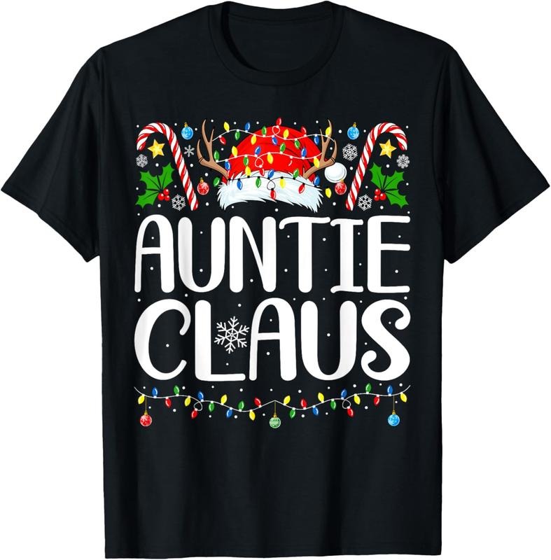 100% Cotton Auntie Claus Aunt Xmas Matching Family T-Shirts, Hoodie, Sweatshirt - T-Shirt, Sweatshirt, Hoodie