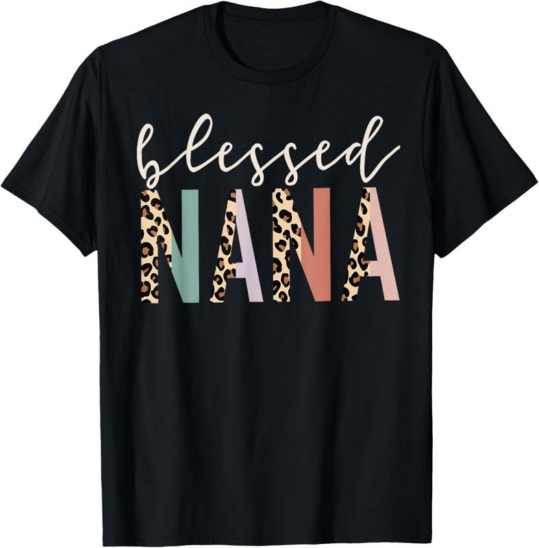 100% Cotton Blessed Nana Cute Leopard Print T-Shirts, Hoodie, Sweatshirt - T-Shirt, Sweatshirt, Hoodie