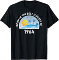 [100% Cotton]Born 1964 Party Cake Summer Sun Beach Palms Boat T-Shirts, Hoodie, Sweatshirt - T-Shirt, Sweatshirt, Hoodie