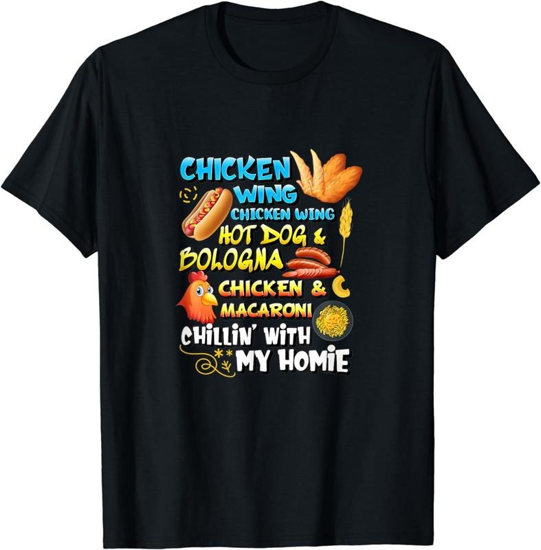 [100% Cotton]Cooked Chicken Wing Chicken Wing Hot Dog Bologna Macaroni Breathable T-Shirts, Hoodie, Sweatshirt - T-Shirt, Sweatshirt, Hoodie