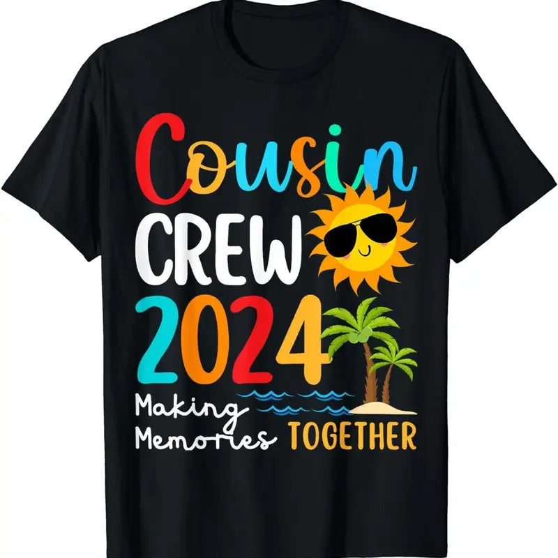 [100% Cotton]Cousin Crew 2024 Summer Vacation Beach Family Trips Matching T-Shirts, Hoodie, Sweatshirt - T-Shirt, Sweatshirt, Hoodie