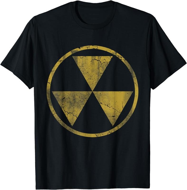 [100% Cotton]Fallout Nuclear Symbol Retro Fade Distressed T Shirtstyle{N002}2 T-Shirts, Hoodie, Sweatshirt - T-Shirt, Sweatshirt, Hoodie
