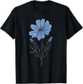 [100% Cotton]Floral Wildflower Chicory Flower Girl Gardening Plant Mom T-Shirts, Hoodie, Sweatshirt - T-Shirt, Sweatshirt, Hoodie