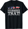 100% Cotton Funny BBQ Shirt I'D Smoke That Meat Pitmaster Grill T-Shirts, Hoodie, Sweatshirt - T-Shirt, Sweatshirt, Hoodie