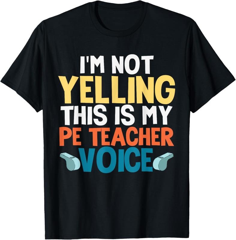 100% Cotton Funny I'M Not Yelling This Is My PE Teacher Voice T-Shirts, Hoodie, Sweatshirt - T-Shirt, Sweatshirt, Hoodie