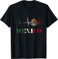 100% Cotton Heartbeat EKG Pulse Mexico Emblem Mexico Flag Mexican Pride T-Shirts, Hoodie, Sweatshirt - T-Shirt, Sweatshirt, Hoodie