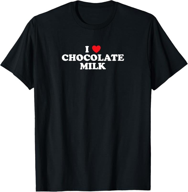 100% Cotton I Love Chocolate Milk Heart Yummy Drink Shirt T-Shirts, Hoodie, Sweatshirt - T-Shirt, Sweatshirt, Hoodie