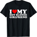 100% Cotton I Love My Hot Blonde Girlfriend Red Heart Blond Hair T-Shirts, Hoodie, Sweatshirt - T-Shirt, Sweatshirt, Hoodie