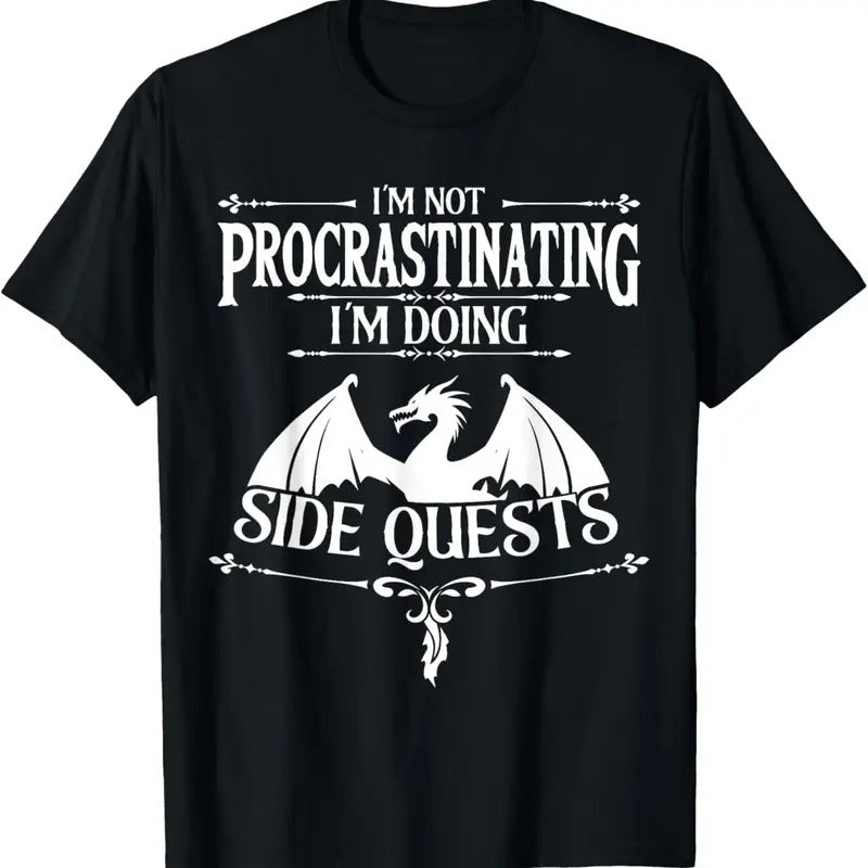100% Cotton I'M Not Procrastinating I'M Doing Side Quests RPG Gamers T-Shirts, Hoodie, Sweatshirt - T-Shirt, Sweatshirt, Hoodie