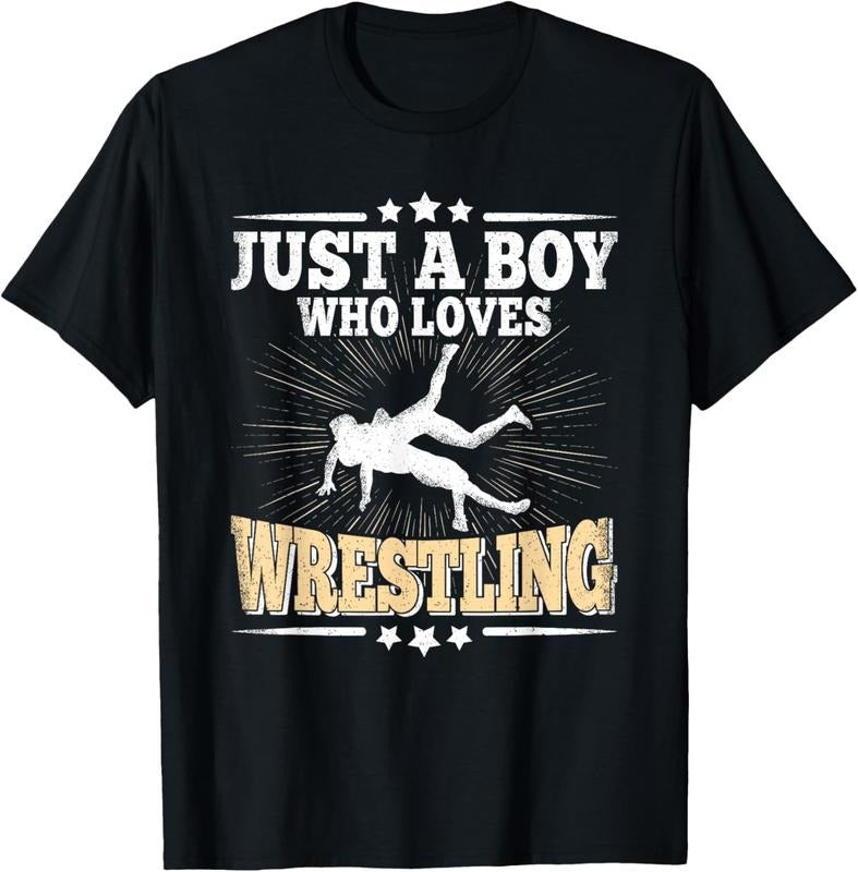 100% Cotton Just Boy Who Loves Wrestling Funny Wrestle Lover Wrestler T-Shirts, Hoodie, Sweatshirt - T-Shirt, Sweatshirt, Hoodie
