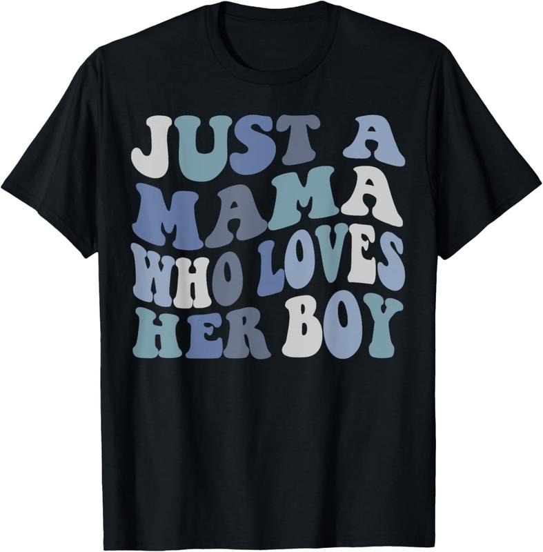 100% Cotton Just Mama Who Loves Her Boy T-Shirts, Hoodie, Sweatshirt - T-Shirt, Sweatshirt, Hoodie