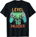 [100% Cotton]Level 16 Unlocked 16th Gamer 16 Year Old T-Shirts, Hoodie, Sweatshirt - T-Shirt, Sweatshirt, Hoodie