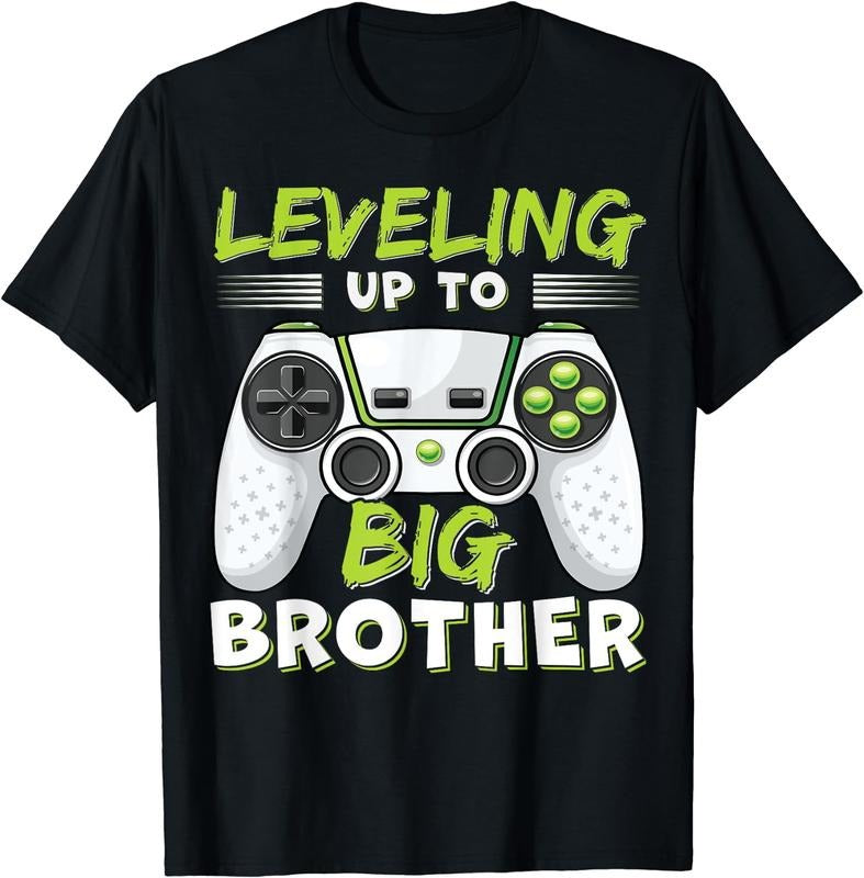 [100% Cotton]Leveling Up Big Brother Black T-Shirts, Hoodie, Sweatshirt - T-Shirt, Sweatshirt, Hoodie
