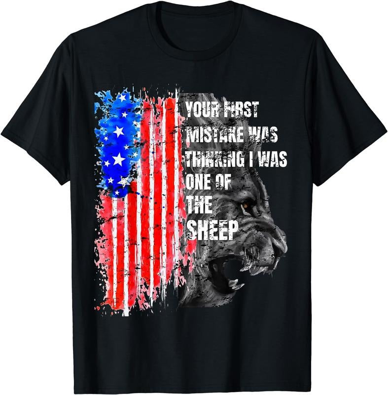 [100% Cotton]Lion Your First Mistake Was Thinking I Was One Sheep Black T-Shirts, Hoodie, Sweatshirt - T-Shirt, Sweatshirt, Hoodie