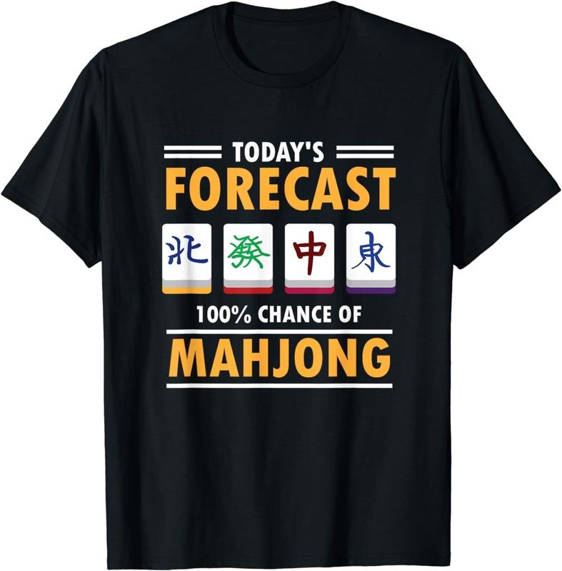 [100% Cotton]Mah Jong Forecast 100% Chance Mahjong T-Shirts, Hoodie, Sweatshirt - T-Shirt, Sweatshirt, Hoodie
