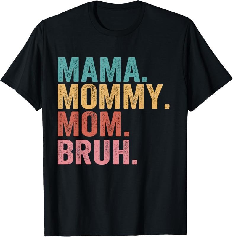 100% Cotton Mama Mommy Mom Bruh Vintage Funny Mother T-Shirts, Hoodie, Sweatshirt - T-Shirt, Sweatshirt, Hoodie