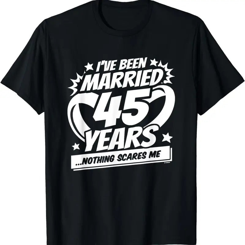 [100% Cotton]Married 45 Years Married Couple 45th Wedding Anniversary T-Shirts, Hoodie, Sweatshirt - T-Shirt, Sweatshirt, Hoodie