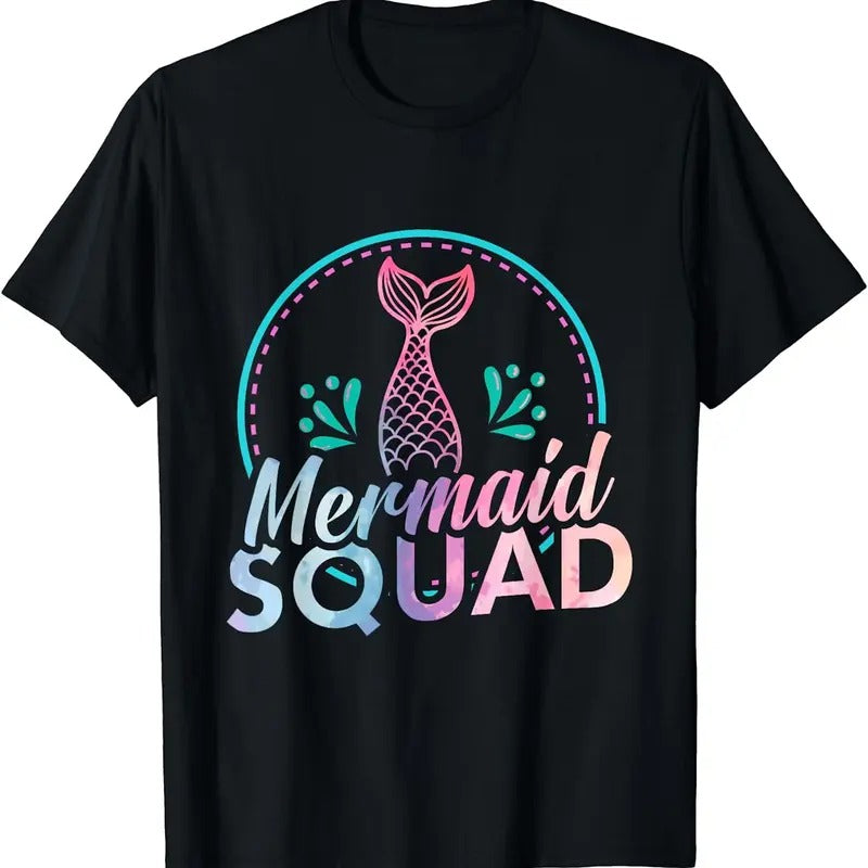 [100% Cotton]Mermaid Squad Party T-Shirts, Hoodie, Sweatshirt - T-Shirt, Sweatshirt, Hoodie