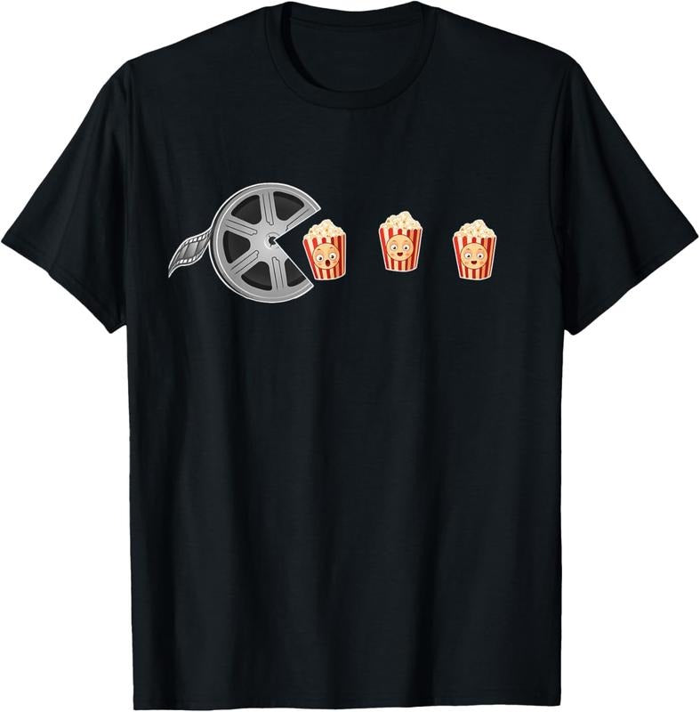 100% Cotton Movie Popcorn Film Reel Movie Night Funny Movie T-Shirts, Hoodie, Sweatshirt - T-Shirt, Sweatshirt, Hoodie
