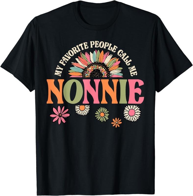 [100% Cotton]My Favorite People Call Me Nonnie Funny Retro Floral T-Shirts, Hoodie, Sweatshirt - T-Shirt, Sweatshirt, Hoodie