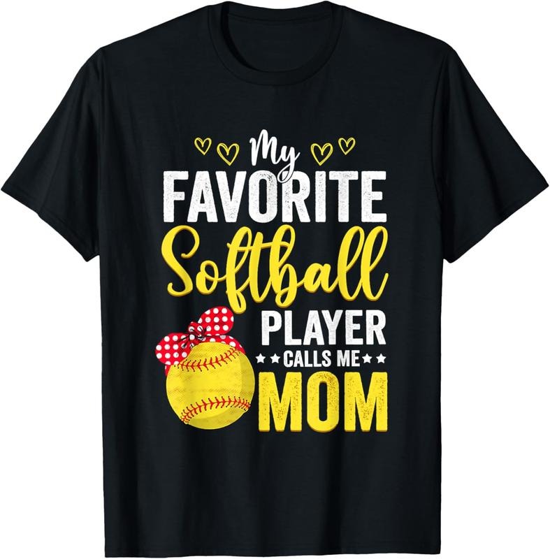 100% Cotton My Favorite Softball Player Calls Me Mom Softball Lover T-Shirts, Hoodie, Sweatshirt - T-Shirt, Sweatshirt, Hoodie