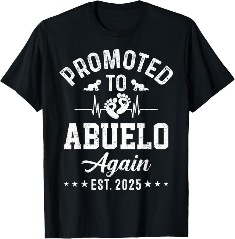 100% Cotton Promoted Abuelo Again Est 2025 Pregnancy Announcement T-Shirts, Hoodie, Sweatshirt - T-Shirt, Sweatshirt, Hoodie