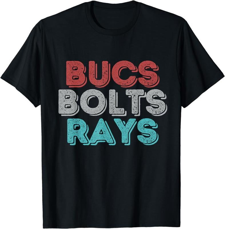 [100% Cotton]Retro Vintage Bucs Bolts Rays T-Shirts, Hoodie, Sweatshirt - T-Shirt, Sweatshirt, Hoodie
