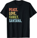 [100% Cotton]Santana Last Name Peace Love Family Matching T-Shirts, Hoodie, Sweatshirt - T-Shirt, Sweatshirt, Hoodie