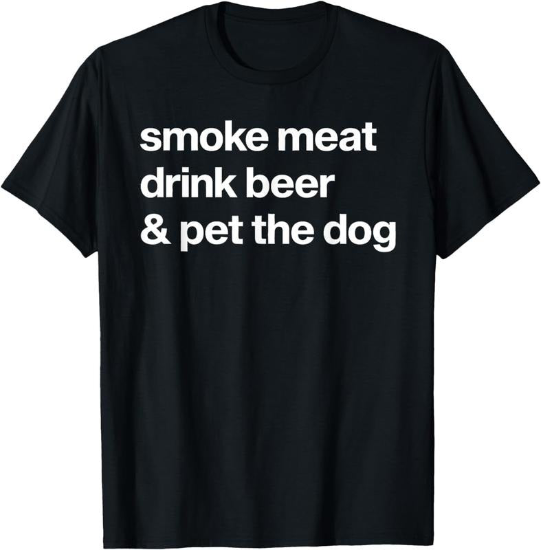 [100% Cotton]Smoke Meat Drink Beer Pet Dog BBQ Barbeque Beer Lover T-Shirts, Hoodie, Sweatshirt - T-Shirt, Sweatshirt, Hoodie