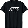 100% Cotton Square Root 70 Year Old Funny Teacher 70th T-Shirts, Hoodie, Sweatshirt - T-Shirt, Sweatshirt, Hoodie