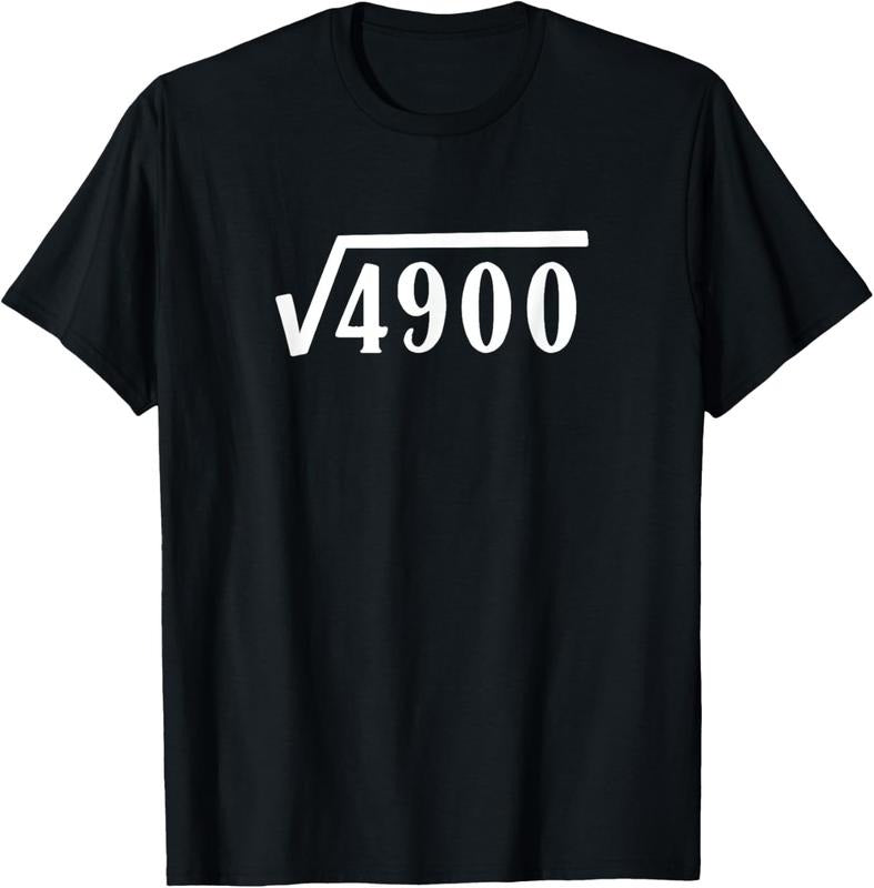100% Cotton Square Root 70 Year Old Funny Teacher 70th T-Shirts, Hoodie, Sweatshirt - T-Shirt, Sweatshirt, Hoodie